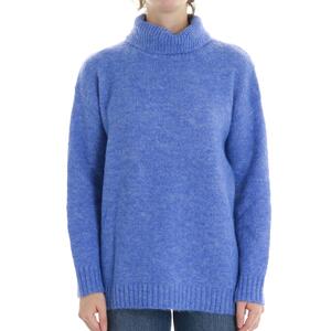 MAGLIA COLLO ALTO AZZURRO